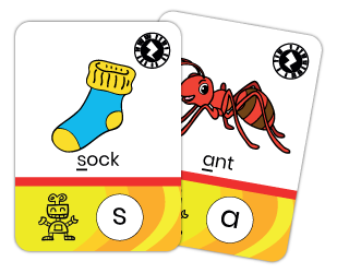 Education sized flashcards, phonics help for young children