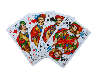 German card game, Skat playing cards fanned out