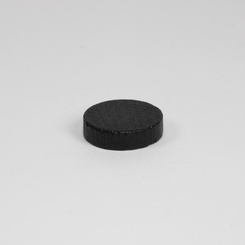 Wooden game counter, in black