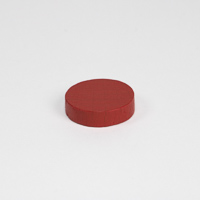 Wooden game counter, in red