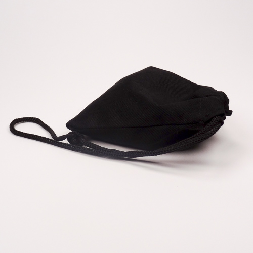 Draw string black cotton bag