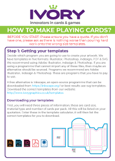 Download our How to make playing cards-ebook