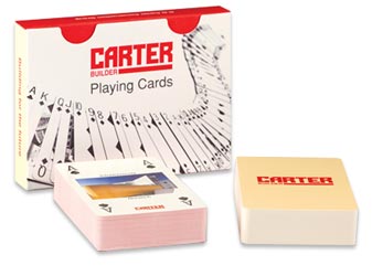 Carter Bridge Playing Cards, double pack of cards packed into one tuck box