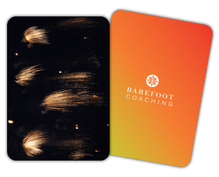 Display sized Picture cards, bright gradient orange card back