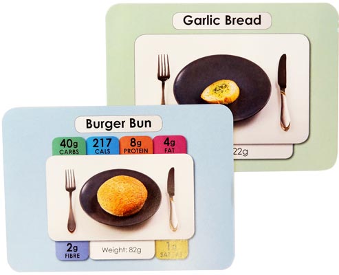 Education sized cards, landscape orientated, healthy eating cards