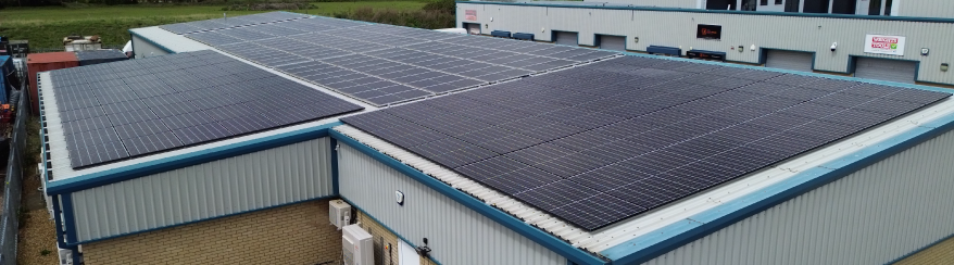 Photo of Ivorys solar panels after just beign installed