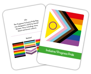 Sounds Gay Im In flashcards, progress pride flag. Create your own flashcards, no artwork skills required.