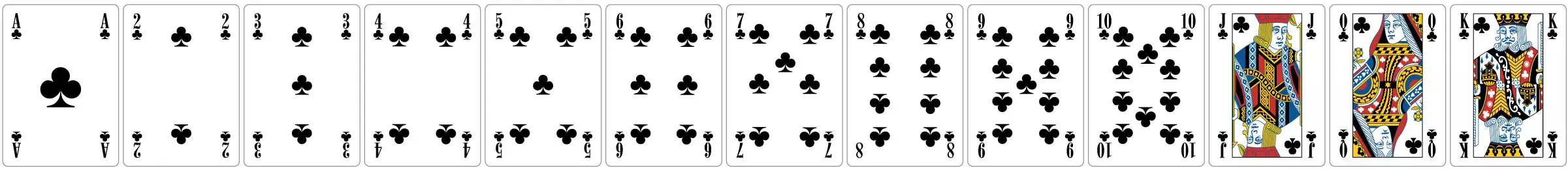 Poker Old Faces - Clubs