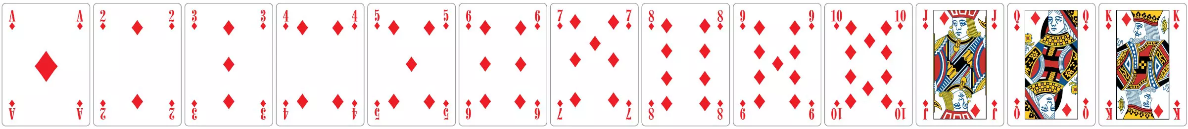 Poker Old Faces - Diamonds