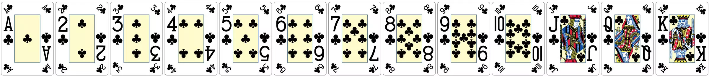 Poker Peek Faces - Clubs