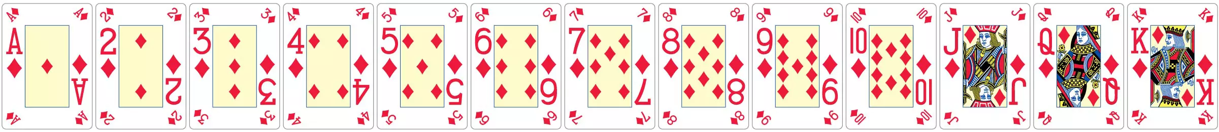 Poker Peek Faces - Diamonds