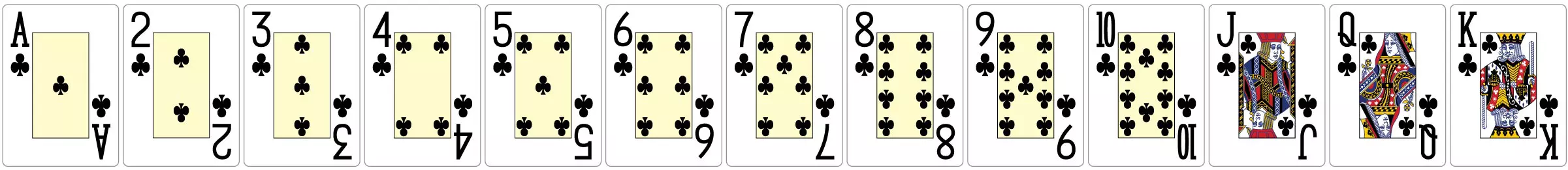 Poker Super Index Faces - Clubs