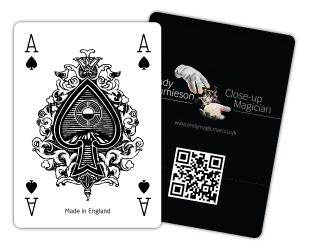 Poker sized playing cards, illustarted playing cards designed for magicians.