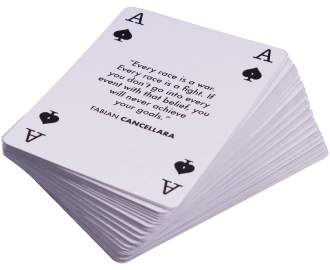 Example of personalised playing cards, this is the perfect gift for weddings, corporate events and to promote your branding.